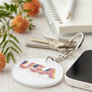 Amerikanska Flagga Keychain USA