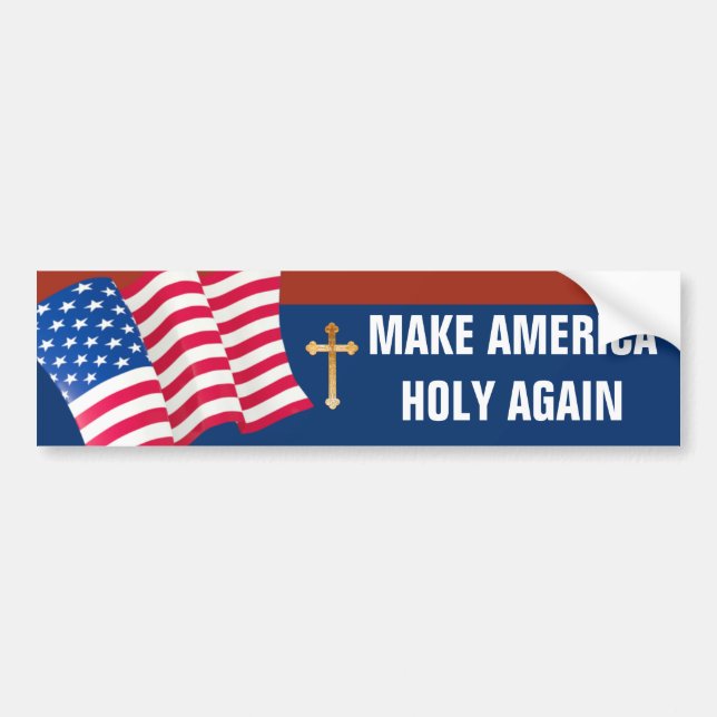 Amerikanska Flagga Kor Bildekal (Framsidan)
