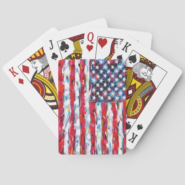 Amerikanska Flagga Kortlek (Baksidan)