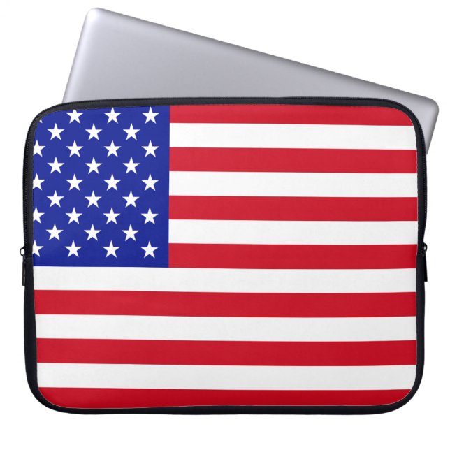 Amerikanska Flagga Laptop sleeve (Framsidan)