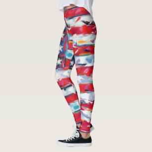 Amerikanska Flagga Leggings