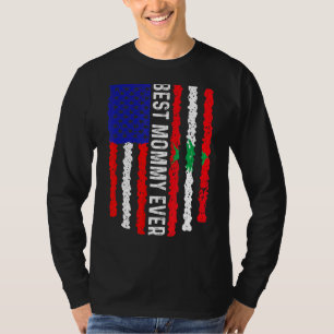 Amerikanska Flagga Libanon Flagga Best Mamma All F T Shirt