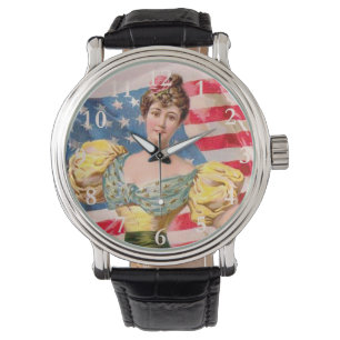 Amerikanska Flagga Liberty Independence Armbandsur