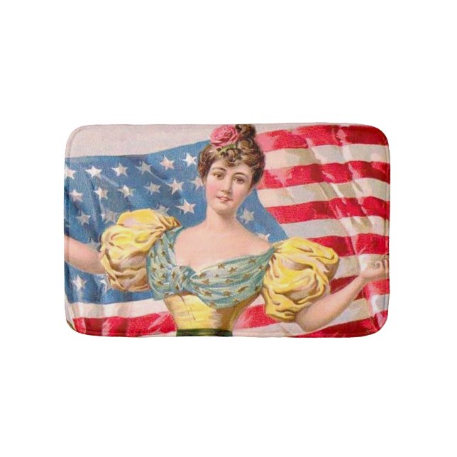 Amerikanska Flagga Liberty Independence Badrumsmatta (Framsidan)