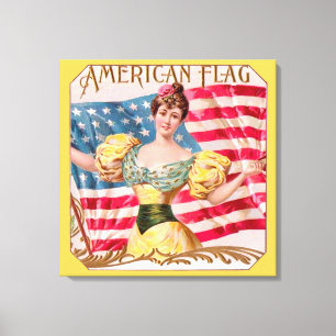 Amerikanska Flagga Liberty Independence Canvastryck