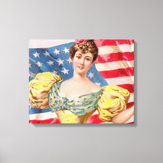 Amerikanska Flagga Liberty Independence Canvastryck (Framsida)