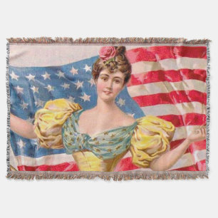 Amerikanska Flagga Liberty Independence Filt