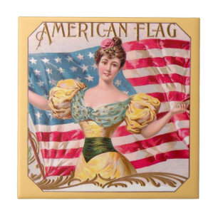 Amerikanska Flagga Liberty Independence Kakelplatta