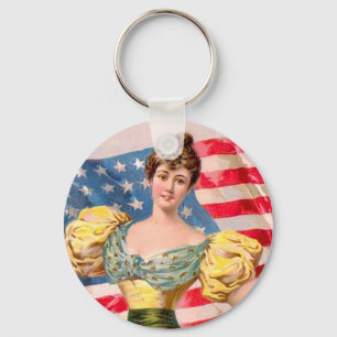 Amerikanska Flagga Liberty Independence Nyckelring