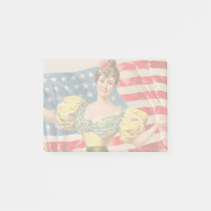 Amerikanska Flagga Liberty Independence Post-it Block