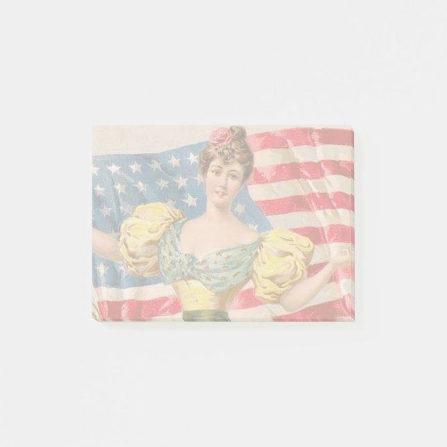Amerikanska Flagga Liberty Independence Post-it Block (Framsida)