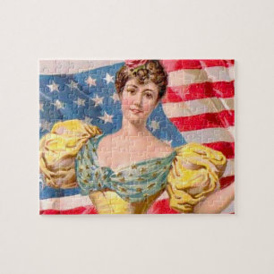 Amerikanska Flagga Liberty Independence Pussel