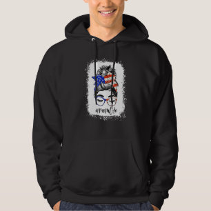 Amerikanska Flagga Life-blodade Mammor 4:e juli Hoodie
