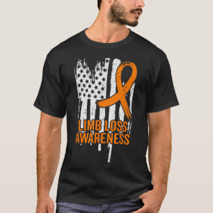 Amerikanska Flagga Limb Loss Awareness Hand Leg Am T Shirt