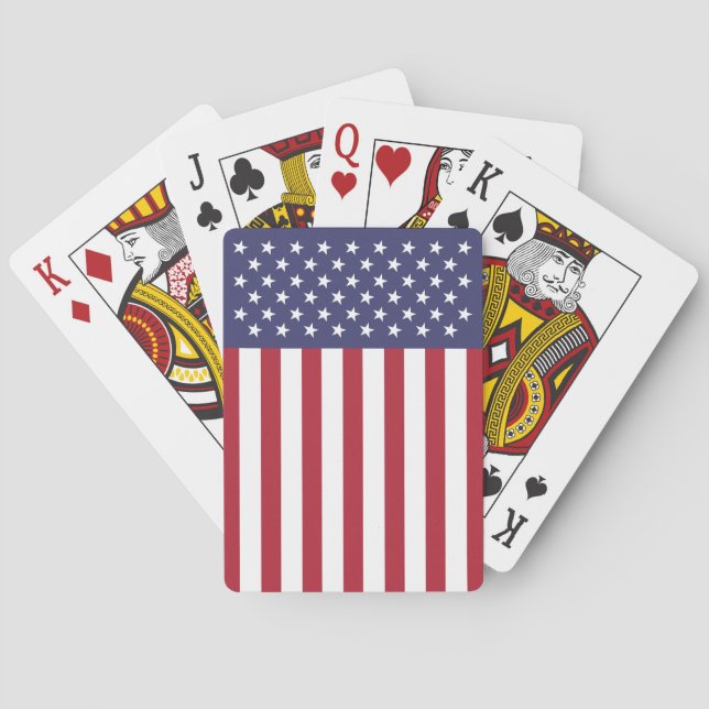 Amerikanska Flagga Lodrät Stars och stripes Casinokort (Baksidan)