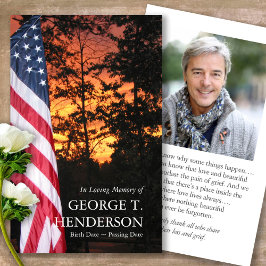 Amerikanska Flagga Loss Prayer Sympathy Cards Visitkort