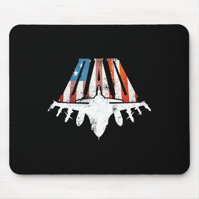 Amerikanska Flagga Luft Fighter Jet Fars dag 4:e O Musmatta (Framsidan)