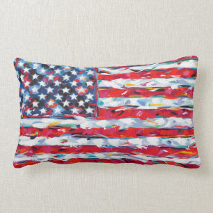 Amerikanska Flagga Lumbarkudde