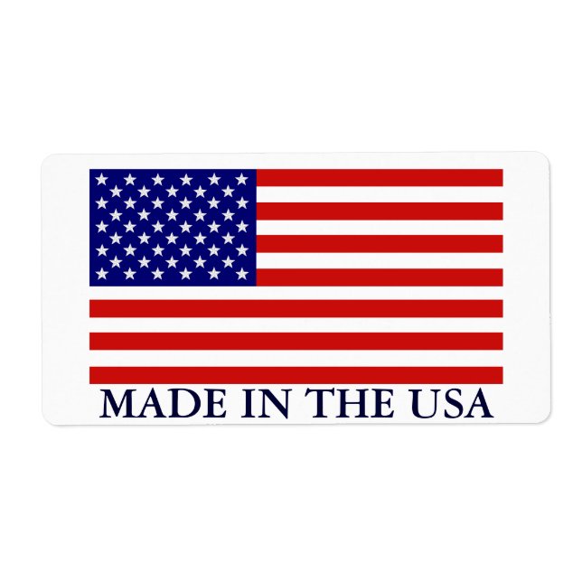 Amerikanska Flagga Made in USA Label 1 Fraktsedel (Framsidan)