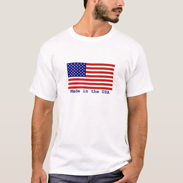 Amerikanska Flagga Made in USA Manar T-shirt (Framsida)