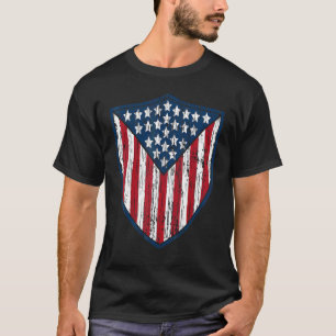 Amerikanska Flagga märke 4:e juli Coola USA Patrio T Shirt