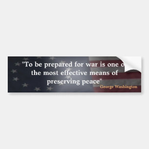Amerikanska Flagga med George Washington Quote Bildekal