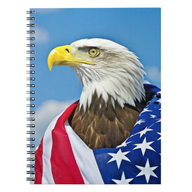 Amerikanska Flagga med Örn Anteckningsbok (Framsidan)