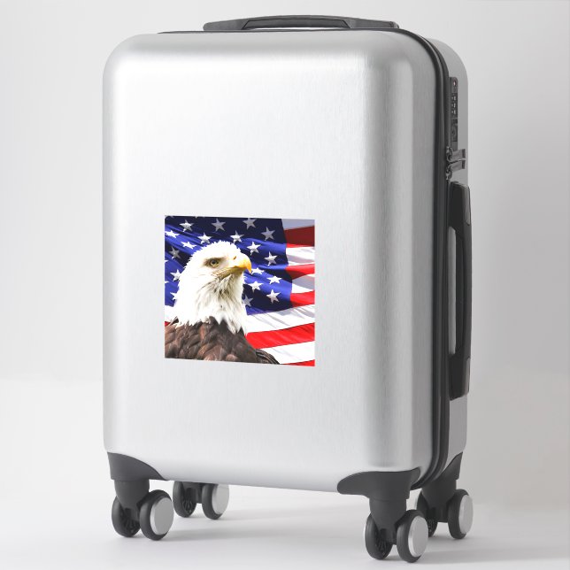 Amerikanska Flagga med Örn Klistermärken (Resväska)