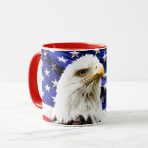 Amerikanska Flagga med Örn Mugg