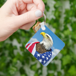 Amerikanska Flagga med Örn Nyckelring