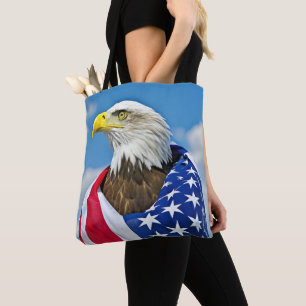 Amerikanska Flagga med Örn Tygkasse