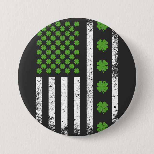 Amerikanska flagga med schamproj knapp (Framsida)