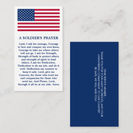 Amerikanska Flagga Militär A Soldiers bön Visitkort