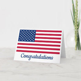 Amerikanska Flagga militära patriotiska Grattisar Kort