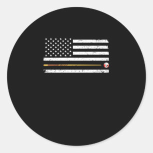 Amerikanska flagga-miljarderspelare i bassäng, USA Runt Klistermärke