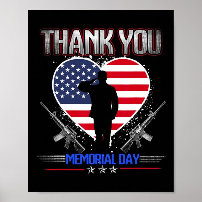 Amerikanska Flagga minnesdag - För manar kvinnor Poster (Framsidan)