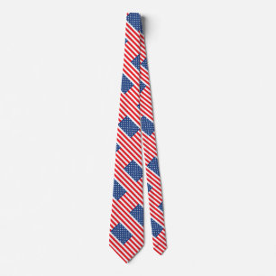 Amerikanska Flagga mönster Slips