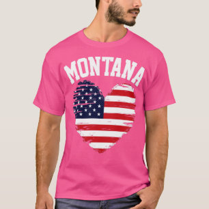 Amerikanska Flagga Montana3 T Shirt