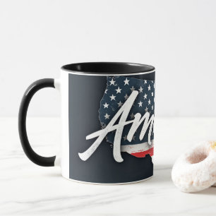 Amerikanska flagga mugg