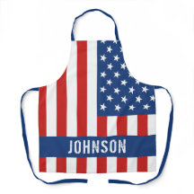 Amerikanska Flagga Namn Apron