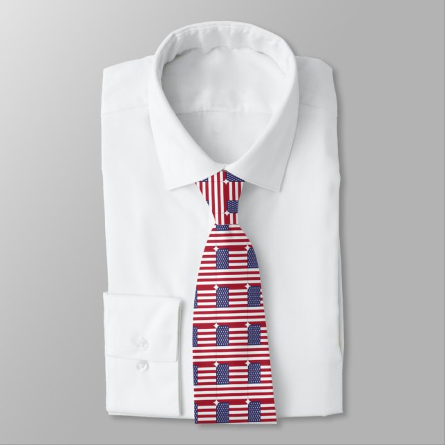 Amerikanska Flagga Neck Tie Slips (Bunden)