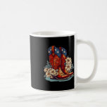 Amerikanska Flagga och bin 4:e juli Cowgirl W Kaffemugg<br><div class="desc">Amerikanska Flagga,  Westerna</div>