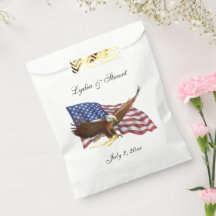 Amerikanska Flagga och Eagle Bröllop