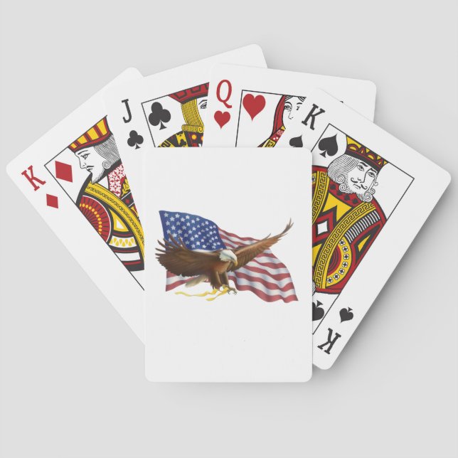 Amerikanska Flagga och Eagle Casinokort (Baksidan)