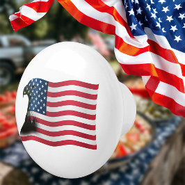 Amerikanska Flagga och Eagle Knopp