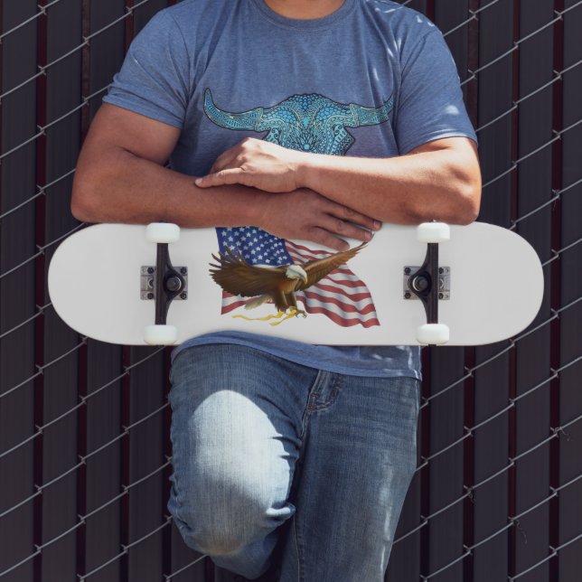 Amerikanska Flagga och Eagle Mini Skateboard Bräda 18,5 Cm (Utomhus 3)