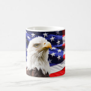 Amerikanska Flagga och Eagle Mugg
