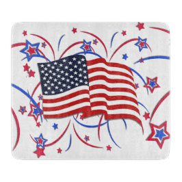 Amerikanska Flagga och Fireworks