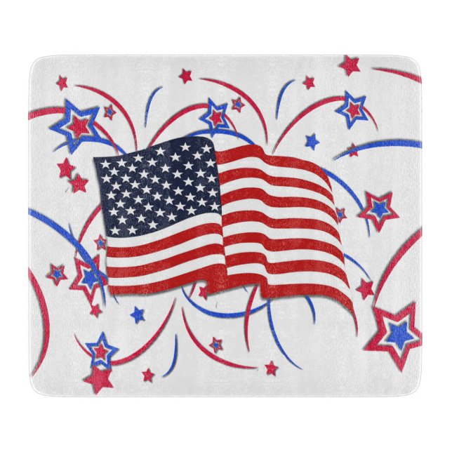 Amerikanska Flagga och Fireworks (Framsidan)