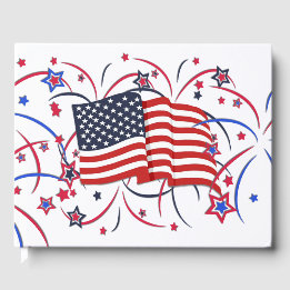 Amerikanska Flagga och Fireworks Gala Gästböcker